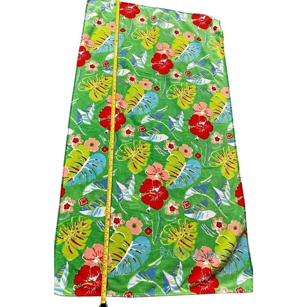 Vintage Ralph Lauren Tropical Floral Beach Towel